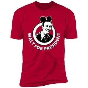 Next Level Size L Disney Tee Walt For President Unisex Red